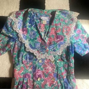 Vintage 80’s floral lace dress